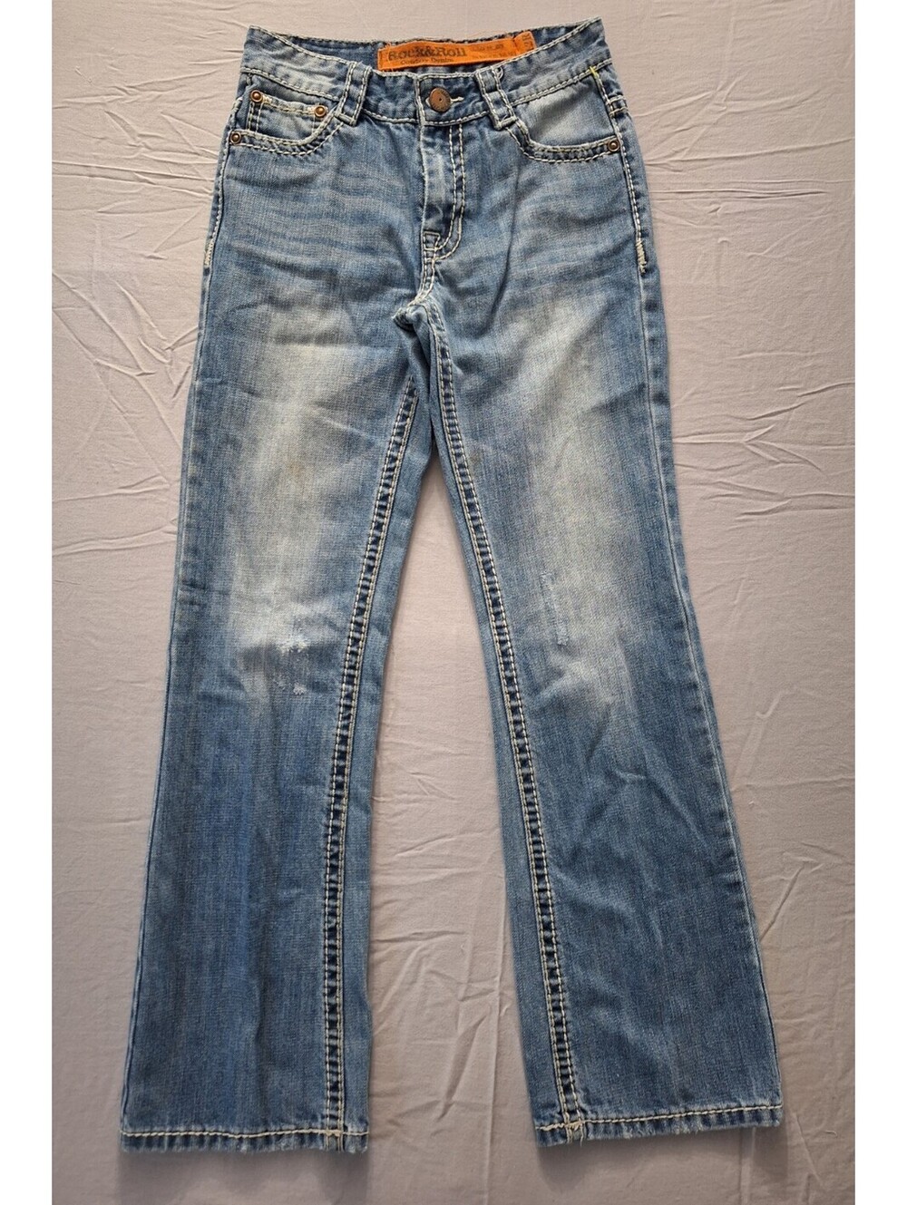 Rock and Roll Cowboy Boys Regular Fit 12R Bootcut Jeans Blue BB GUN Style EUC